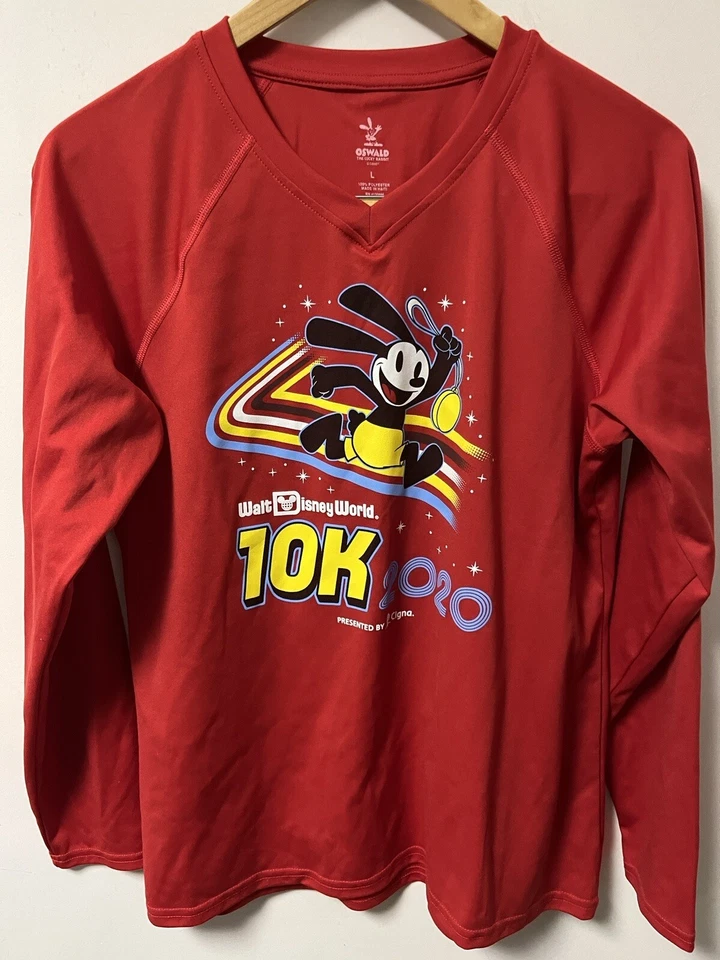Walt Disney World Marathon 2020 Oswald 10K Marathon Shirt Women’s Size L  - Image 1 of 4