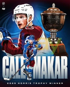Foto de hockey Cale Makar 2025 ganador del trofeo Norris Colorado Avalanche 8x10 NHL - Imagen 1 de 1