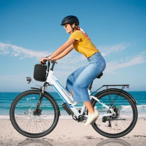 26" Electric Bike 500W Commuting Bicycle w/LCD Low Step Thru E-Bike Cruise Mode^ - Picture 1 of 12