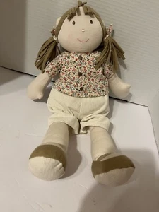 Mamas & Papas Berry Rag Doll Cuddle Suave Lovey Relleno con Pantalones Cortos Blusa Floral - Imagen 1 de 8