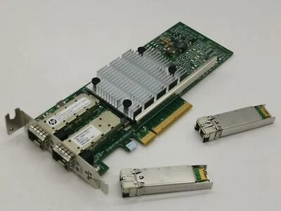 HPE 530SFP+ Dual 10Gb Ethernet PCIe Full Profile w/ SFP 656244-001 652501-001 - Image 1 of 4