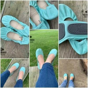 ❤️NIB❤️ ~*WOMENS THESTOREHOUSE BALLET FLATS*~ ROBINS EGG BLUE Size 6 - Picture 1 of 12