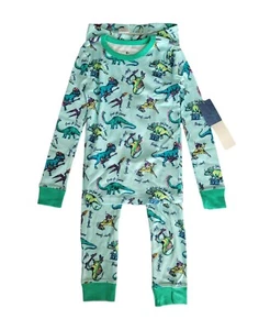 New FISH STIX By Stitch Fix 10 Green Dinosaur 2 Piece Pajama Set - Picture 1 of 9