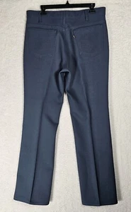 Vintage Levis Mens Slacks Polyester Made in USA, Blue Size 36x32 - Picture 1 of 6