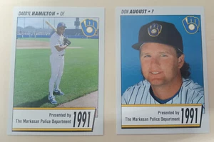 1991 Milwaukee Brewers Police Cards - The Markesan Police Department - Bild 1 von 27