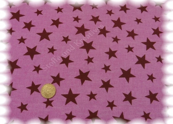 Stjerne Ny Sweatshirtstoff rosa meliert Hilco Sternensweat 50 cm - Bild 1 von 1