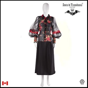 woman clothing summer long dress couture luxury brand black sequins embroidered - Picture 1 of 12
