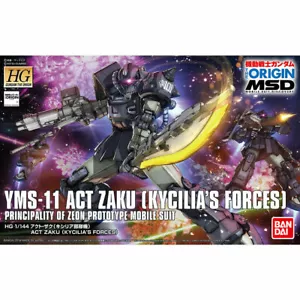 BANDAI HG 1/144 YMS-11 ACT ZAKU KYCILIA'S FORCES Model Kit Gundam THE ORIGIN NEW - Imagen 1 de 5