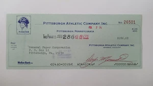 General Paper Corporation: 1978 Pittsburgh Pirates Expense Check - Picture 1 of 2