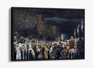 CRUCIFIXION BY THE ROMANS VERESHCHAGIN-FLOAT EFFECT FRAMED CANVAS WALL ART PRINT - Picture 1 of 12