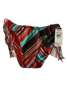 NWT Women’s Bebe Multi Color Striped Swim Bikini Bottoms Size Median - Picture 1 of 3