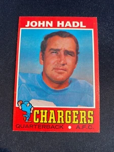 Topps Football #255 1971 ¡¡John Hadl!! ¡ENVÍO DE $1!! - Imagen 1 de 2