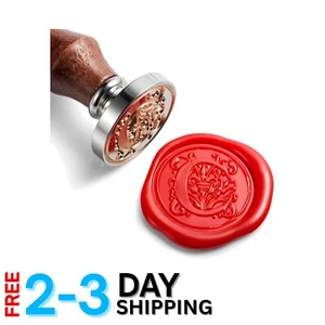 Personalisierter Wachssiegel Stempel für Einladungen - groß Silber Messing Buchstabe C Design - Bild 1 von 7