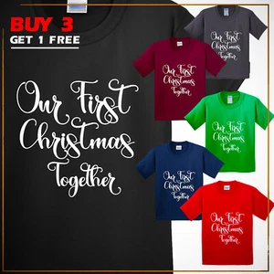 Our First Christmas Together Kid's T Shirt Christian Holiday New USA Gift Tee - Picture 1 of 14