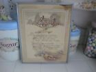 Vintage Mother Buzza Style Motto Poem Framed Print With Cottage And Flowers