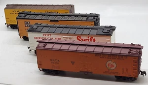 Lot Of 4 Tyco H.O. Gauge Box Cars, Sioux City Beef, Swift, Armour, Santa Fe, See - Picture 1 of 17