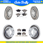 Front Rear Coated Disc Brake Rotors And Ceramic Pads Kit For Volkswagen Passat