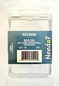 Needa Parts Ford Nylon Nut 455340B QTY 10 - Picture 1 of 2