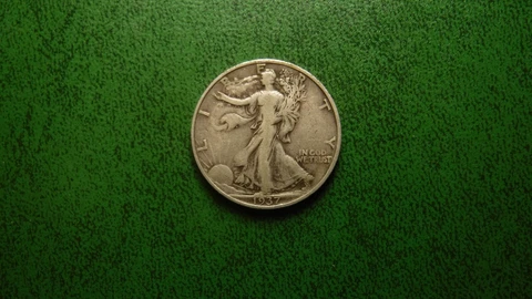 1937-S 50C Walking Liberty Half Dollar 90% Silver Cover