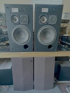 Pair Vintage JBL Decade L36 Floor Speakers w/ Brown Grilles; Tested (SEE VIDEO) - Picture 1 of 15