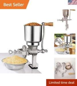 Efficient Tall Manual Grinder for Corn, Wheat, Oats & Coffee - Easy Clean - Picture 1 of 10