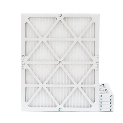 20x24x1 MERV 13 Pleated AC Furnace Air Filters by Glasfloss.    6 Pack - Image 1 of 4