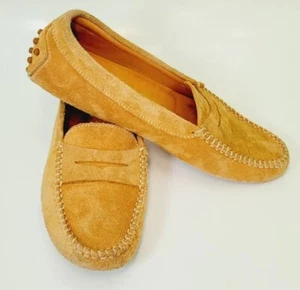 TOD'S Gommino Mens Tan Loafer Shoes Suede Leather Size 39 Handmade in Italy - Picture 1 of 10