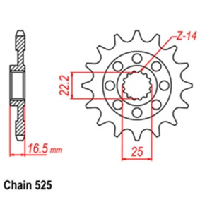 RK Front Sprocket 14T for Ducati 1100 Monster EVO ABS 2012-2013 - Picture 1 of 1
