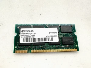 RAM INFINEON DDR 512MB PC2700S-2533-0-Z HYS64D64020GBDL (1665N) - Foto 1 di 2
