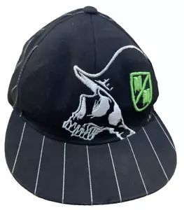 Metal Mulisha Flexfit 210 Fitted Baseball Cap Size S-M Hat Skull Black Green - Picture 1 of 10