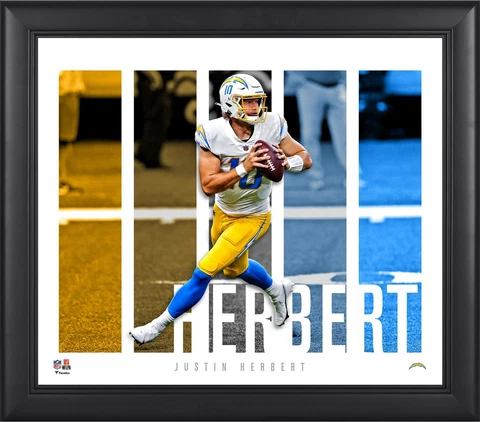 Justin Herbert Los Angeles Chargers Framed 15x17 Player Panel Collage Cover
