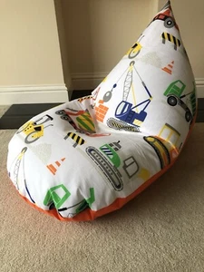 Small workforce digger truck vehicle tractor beanbag gaming reading chair - Picture 1 of 1