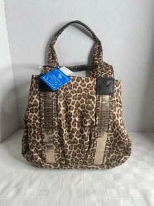ELISE TRAN Leopard Tote Bag - Hawaiian Brand Aqua Blu, Versatile, New Box K - Picture 1 of 4