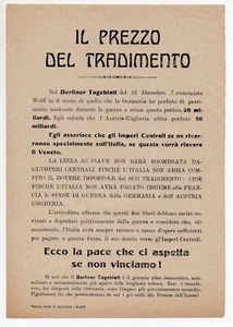 FLYER WW1 - Der PREIS DES VERRATS - Im Berliner Tageblatt ...- Jahrgang 1918 - Bild 1 von 2