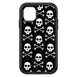 OtterBox Defender para iPhone / Samsung Galaxy - Patrón de calaveras blanco negro - Imagen 1 de 40