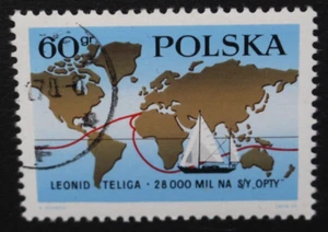 POLAND 1969 Leonid Teliga Voyage in Yacht Opty. Set of 1. Fine USED CTO. SG1904. - Picture 1 of 1