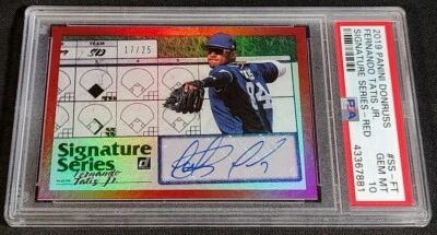 PSA 10 POP 2 RC AUTO /25 FERNANDO TATIS JR 🚨 LÁMINA ROJA 💣SSP ROOKIE ✨2019 Donruss Foto 1 de 4