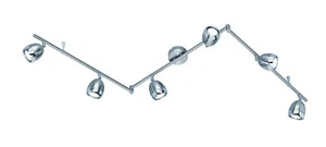 LED Strahler Deckenleuchte Deckenlampe 6 x GU10  Deckenstrahler Nickel 150 cm - Bild 1 von 1