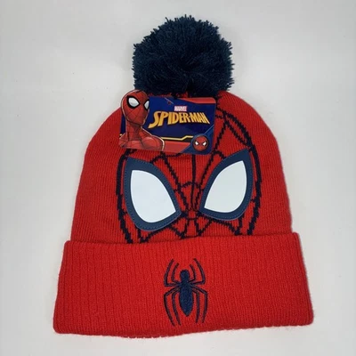 Marvel Spiderman Winter Beanie Hat Mask One Size Kids - Image 1 of 3