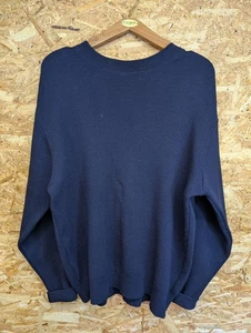 Filson Knitted Jumper Mens Large Navy Blue Wool Sweater Style 702 Made In USA - Picture 1 of 6