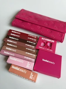 Huda Beauty Lip Stain and lip Oil Bundle with Free Accessories RRP Over £200 New - Picture 1 of 7