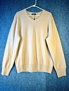 Naadam Herren Kaschmir Pullover Pulli V-Ausschnitt XL camel minimalistisch Capsule Wardrob - Bild 1 von 10