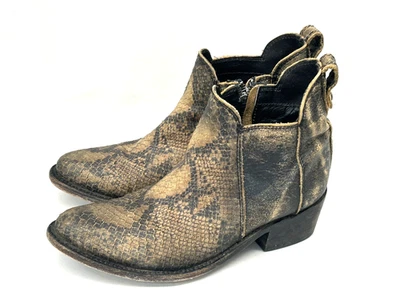 Botas bajas Liberty negras para mujer Elsa piel de pitón marrón/negro talla 7,5 Foto 1 de 4