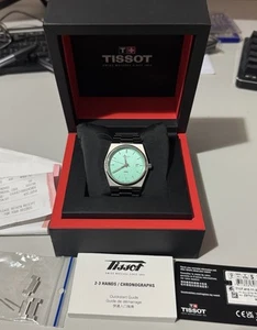Tissot PRX - 40mm Tiffany Mint Dial Quartz - Box & Papers (Used) - Picture 1 of 7