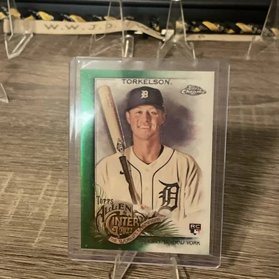 2022 Topps Allen & Ginter Chrome Spencer Torkelson #208 Green Refractor /99 (RC) - Image 1 of 2