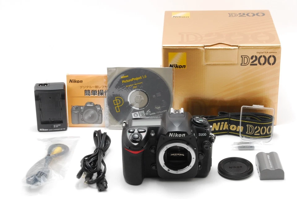 [Casi COMO NUEVO] Cuerpo de cámara digital Nikon D200 10,2 MP SLR con caja de batería de JAPÓN Foto 1 de 4