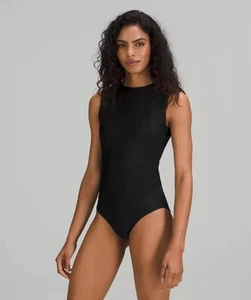 Lululemon Waterside High-Neck One-Piece Swimsuit Medium Bum Coverage Size S Au 8 - Picture 1 of 5