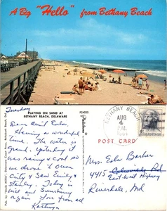 Bethany Beach Delaware spielt auf Sand Postkarte - Bild 1 von 1