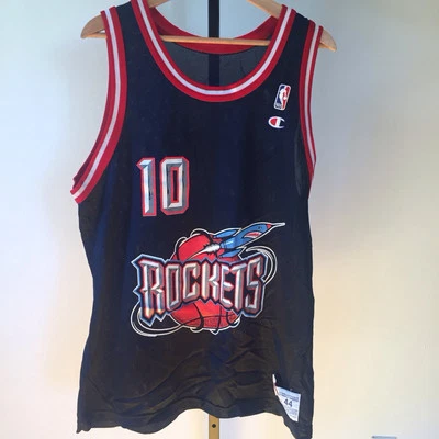NBA Champion Houston Rockets Sam Cassell Vintage Jersey #10 Size 44 - Image 1 of 4