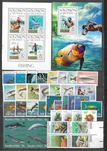 Sammlung World Fauna Wildlife Marinelife Fisch Fish compl Sets, MS + SS MNH - Bild 1 von 2